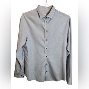 Armani Collezioni Men’s Blue Long Sleeve Dress Shirt Size Large